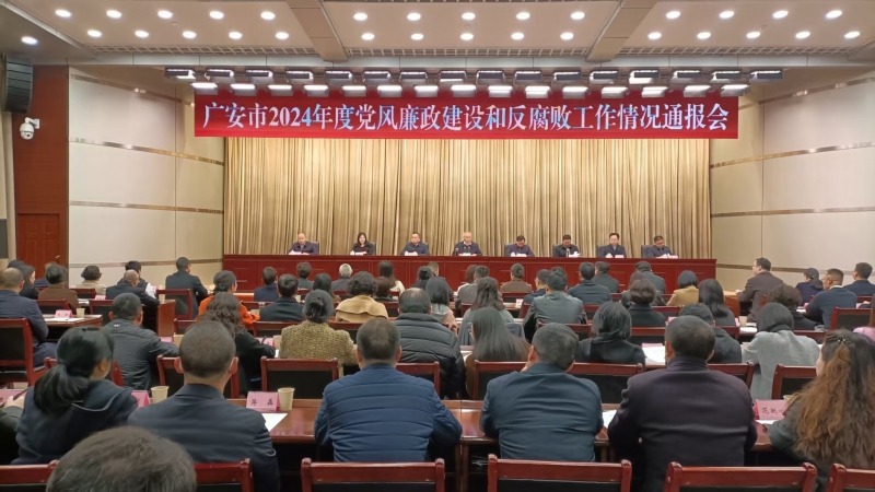 广安市2024年度党风廉政建设和反腐败工作情况通报会召开