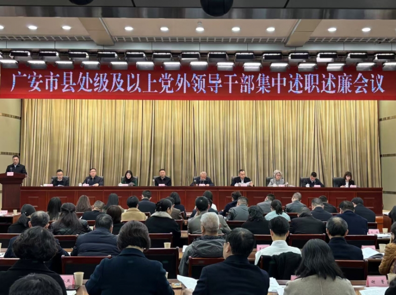 广安市召开县处级及以上党外领导干部集中述职述廉会议